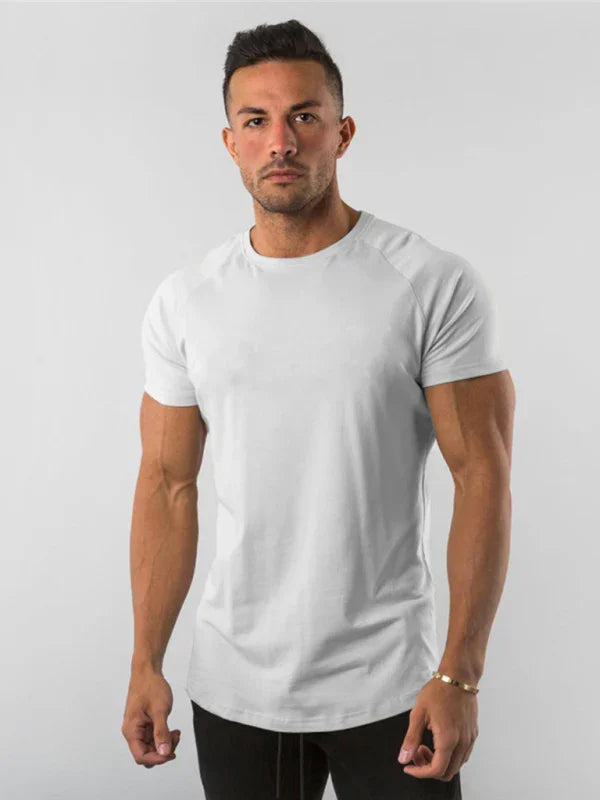 Men Slim Fit Red Casual Tshirt