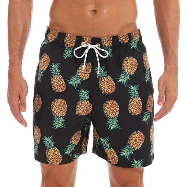 Men Striped Swim Shorts