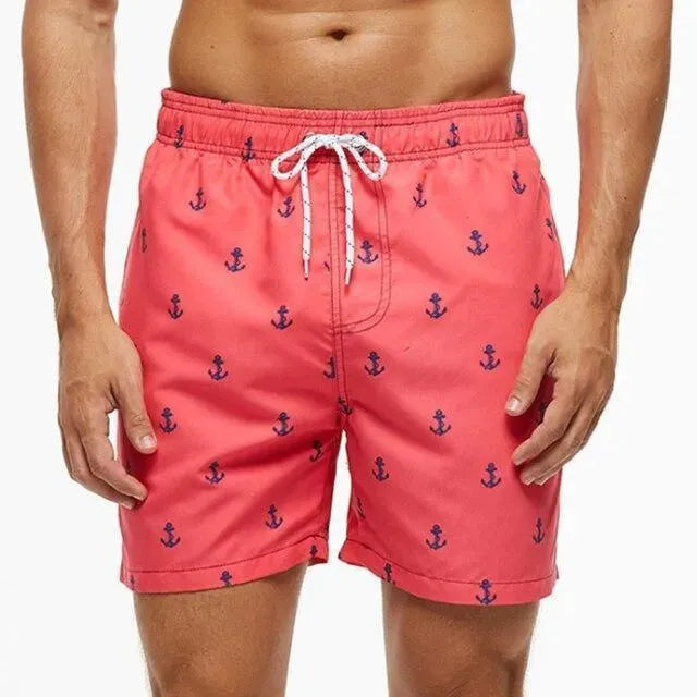 Men Striped Swim Shorts