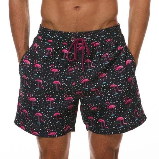 Men Striped Swim Shorts