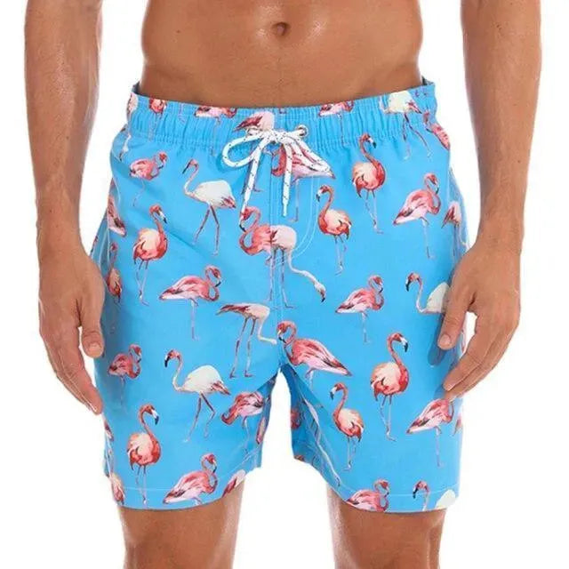 Men Striped Swim Shorts