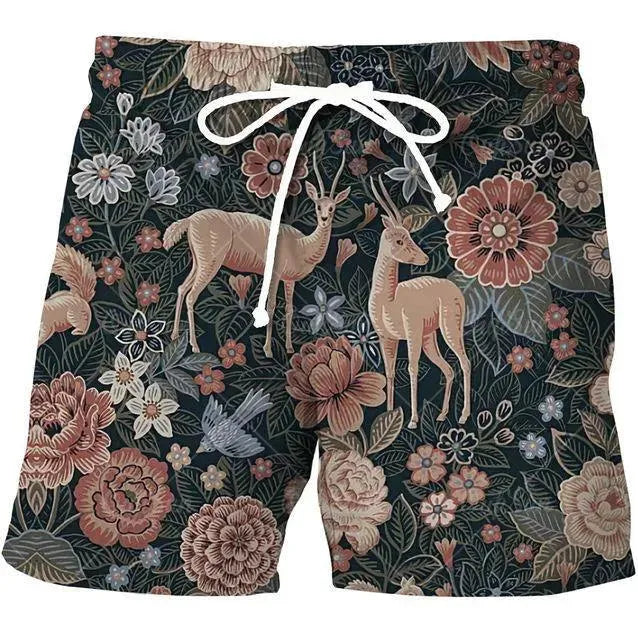 Men Tropical Board Shorts
