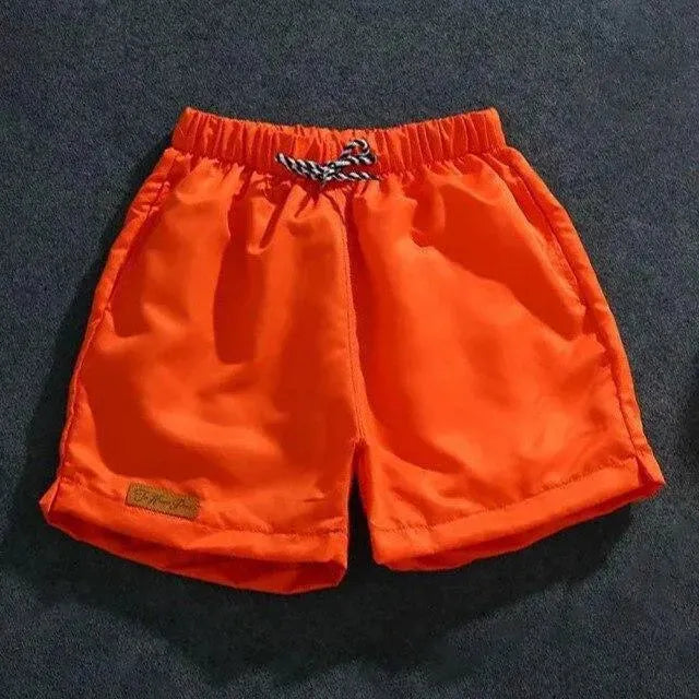 Men White Minimalist Swim Shorts