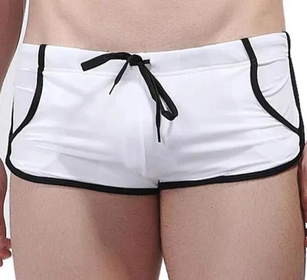 Men Yellow Minimalist Swim Shorts