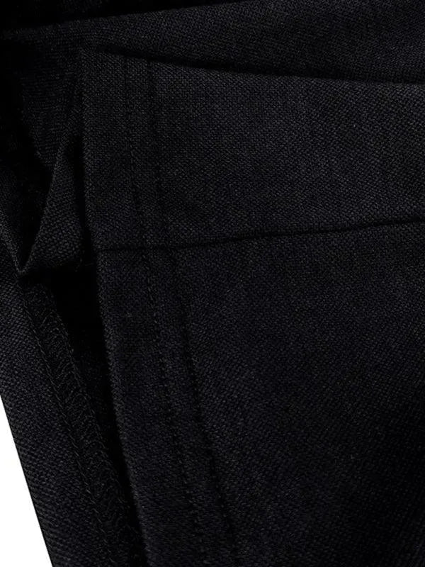 Men's Long-Sleeved V-Neck Lapel Polo Shirt-Polo Shirt-LeStyleParfait