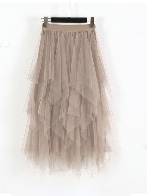 Mesh Multilayered High Waist Fairy Skirt - High Waist Fairy Skirt - LeStyleParfait