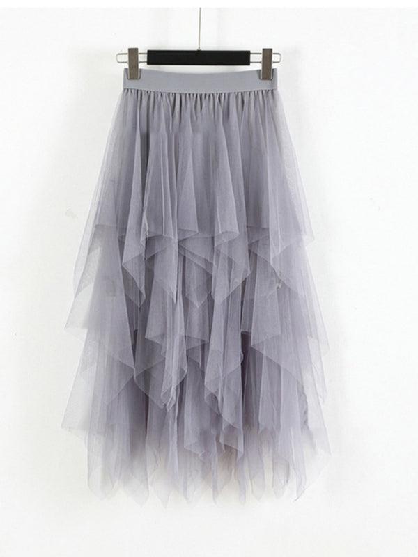 Mesh Multilayered High Waist Fairy Skirt - High Waist Fairy Skirt - LeStyleParfait