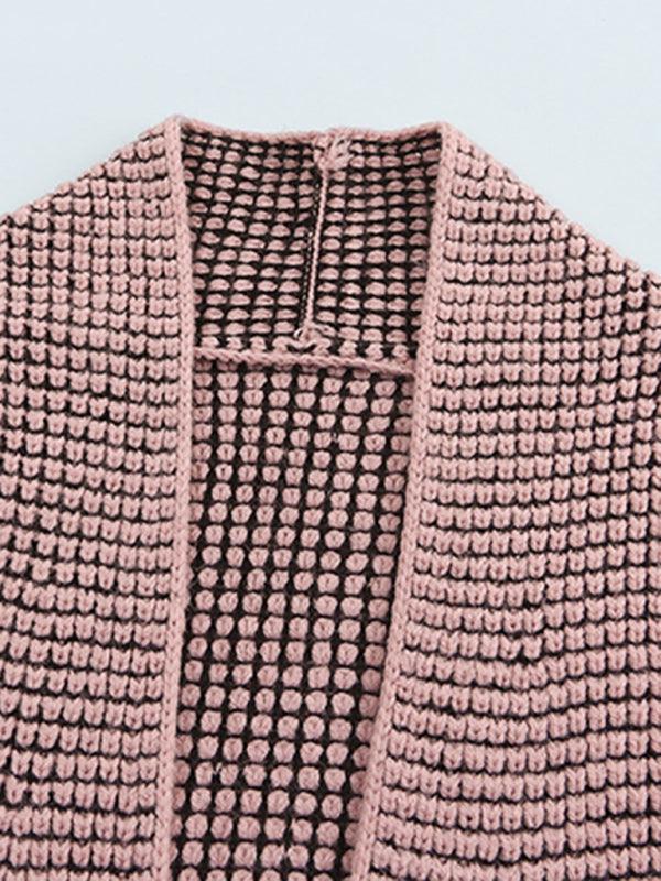 Mid-Length Knitted Women's Cardigan Sweater - Cardigan Sweater - LeStyleParfait