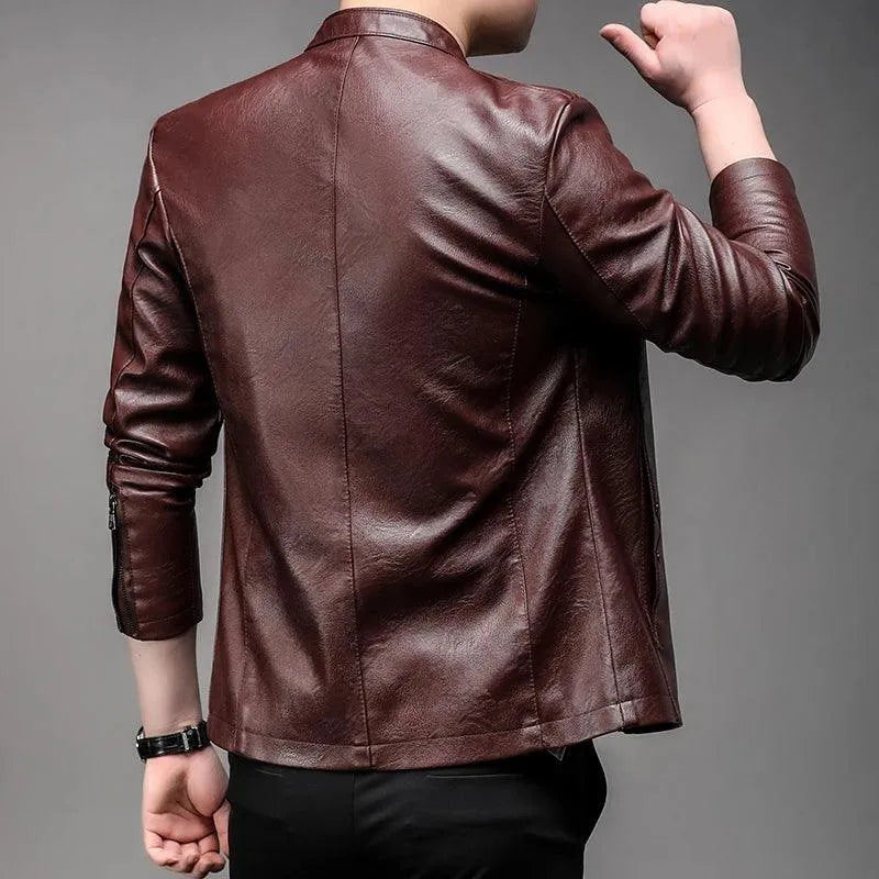 Modern Slim Fit Men Leather Jacket-Leather Jacket-LeStyleParfait