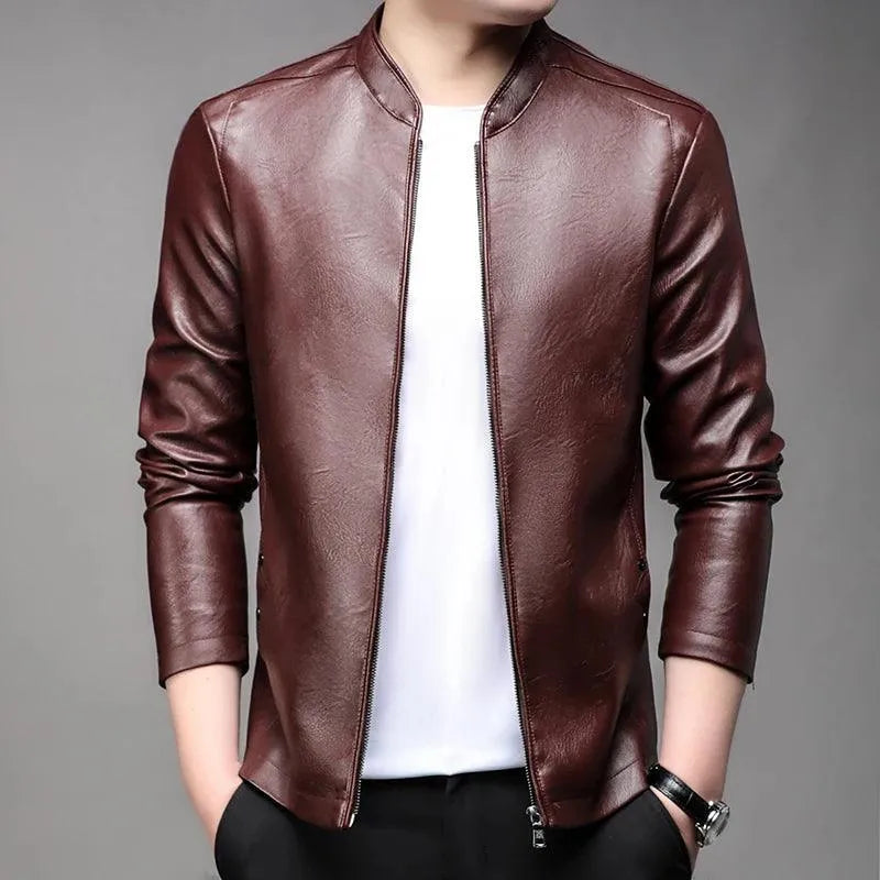 Modern Slim Fit Men Leather Jacket-Leather Jacket-LeStyleParfait