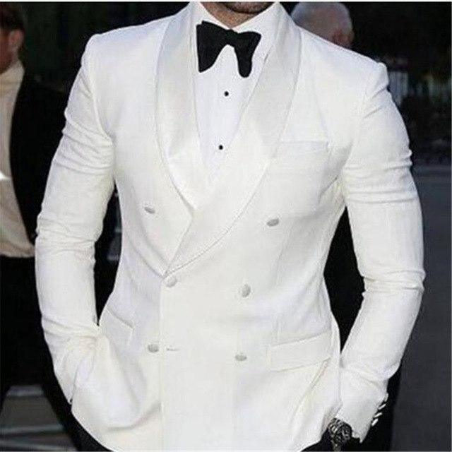 Buy Mystery White Double Breasted Tuxedo Set at LeStyleParfait