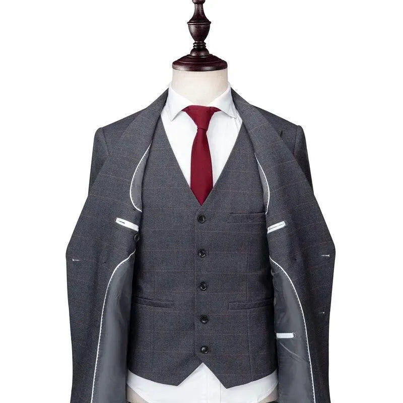 Never Late Plaid Double Breast Suit - Plaid Suit - LeStyleParfait