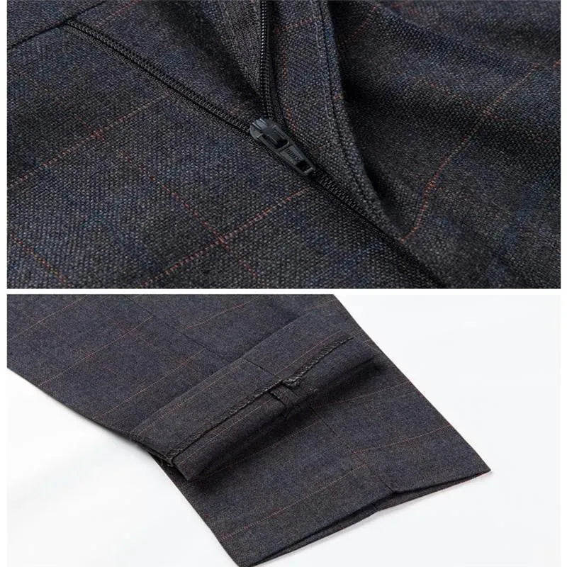 Never Late Plaid Double Breast Suit - Plaid Suit - LeStyleParfait