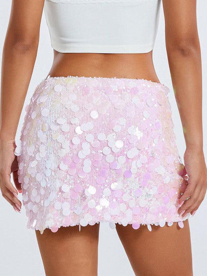 New Arrival Irregular Size Sequined Fashionable Skirt - - LeStyleParfait