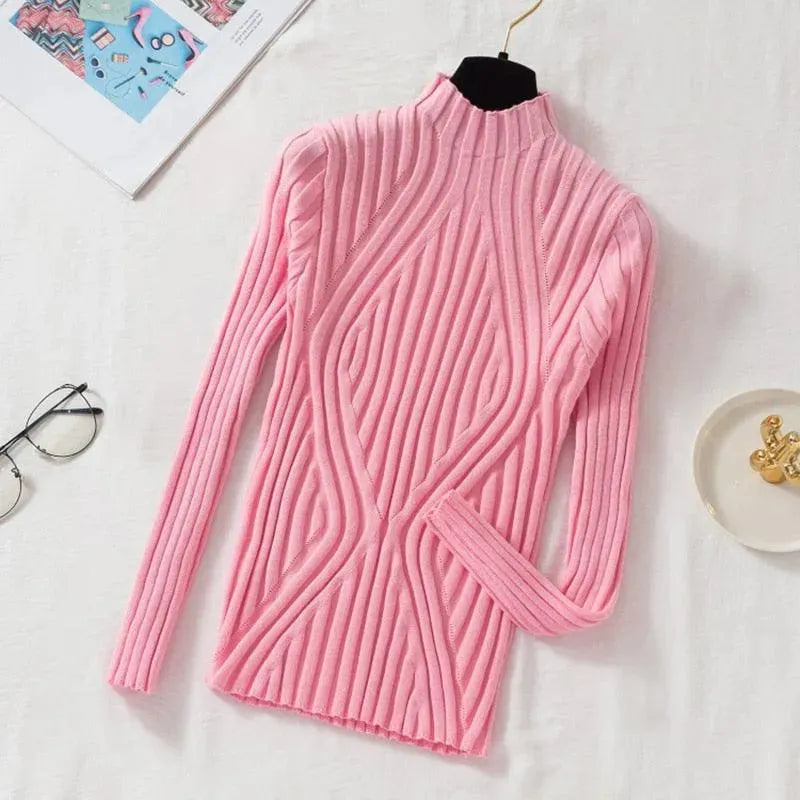 Nordic Mock Neck Pullovers Sweater - Pullover Sweater - LeStyleParfait