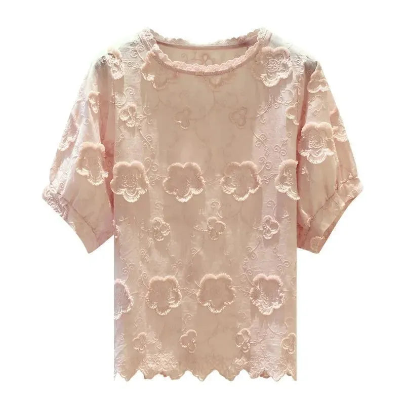 Odeya O-Neck Floral Blouse - Blouse - LeStyleParfait