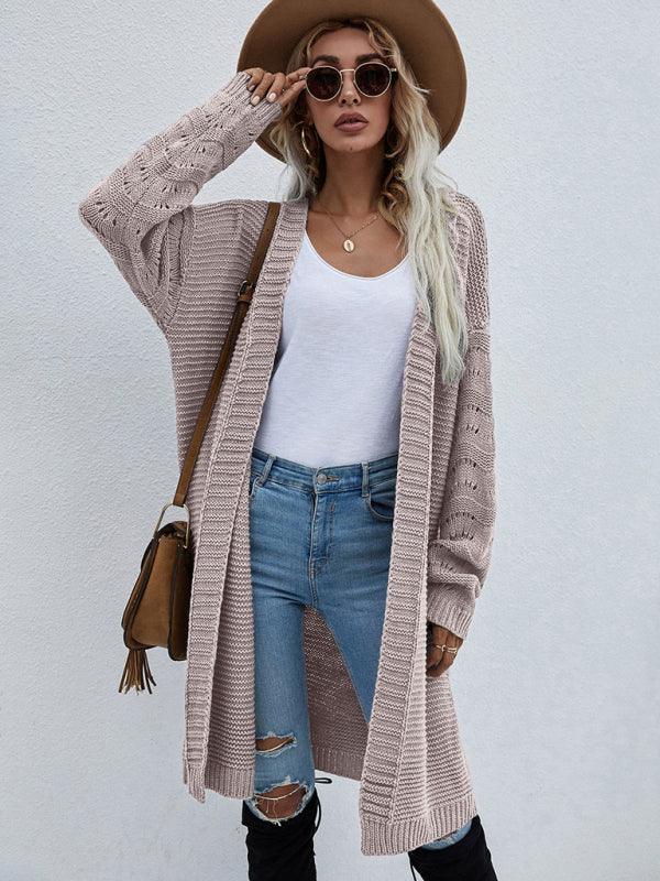 Open Knit Long Women Cardigan Sweater - Cardigan Sweater - LeStyleParfait