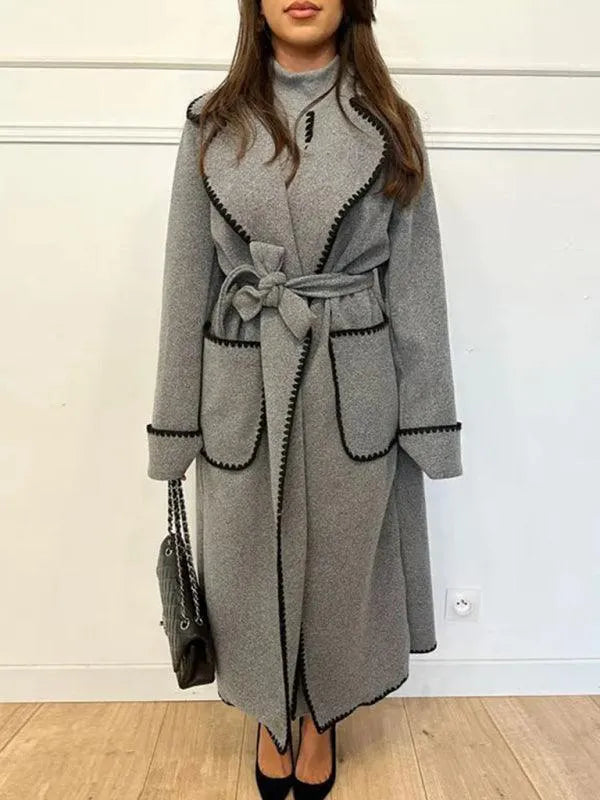 Oversized Belted Women Trench Coat-Trench Coat-LeStyleParfait