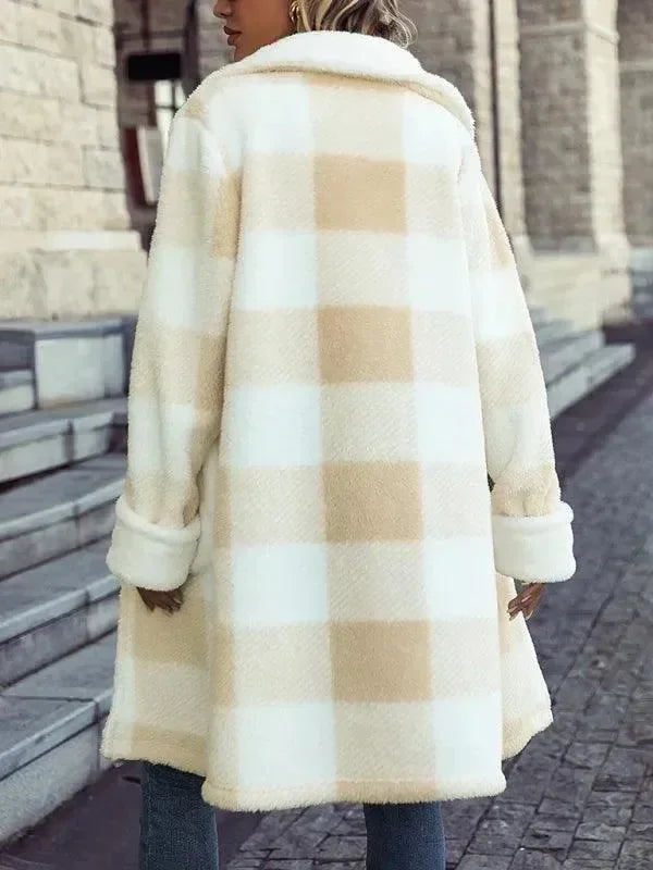 Oversized Plaid Women Overcoat - Overcoat - LeStyleParfait