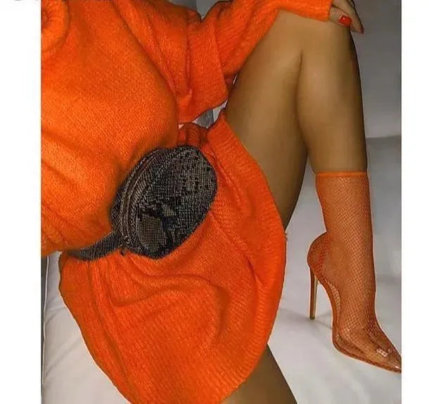 Oversized Women Turtleneck Sweater - Pullover Sweater - LeStyleParfait