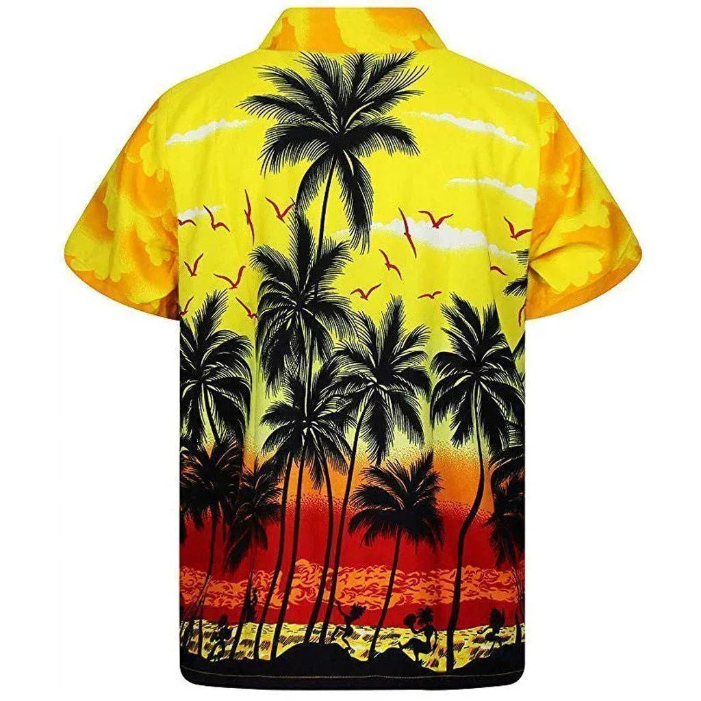Palm Tree Hawaiian Shirt For Men-Men Shirts-LeStyleParfait