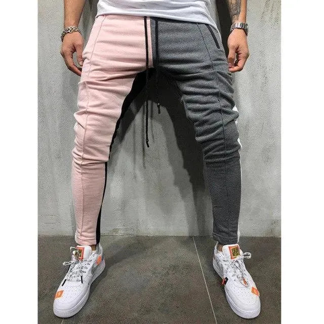 Patchwork Casual Pants For Men - Jogger Pants - LeStyleParfait