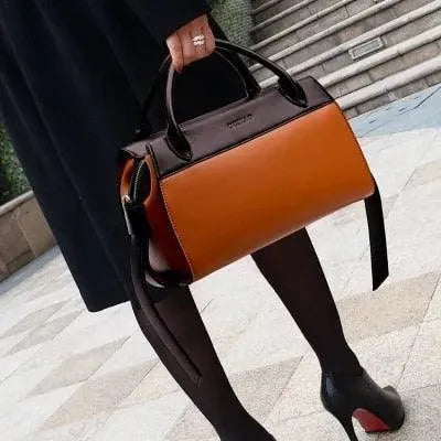Patchwork Leather Handbag - Handbag - LeStyleParfait