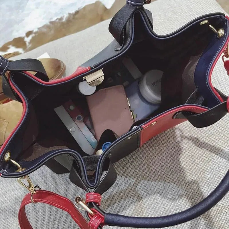 Patchwork Leather Handbag - Handbag - LeStyleParfait