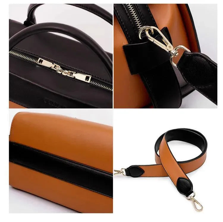 Patchwork Leather Handbag - Handbag - LeStyleParfait