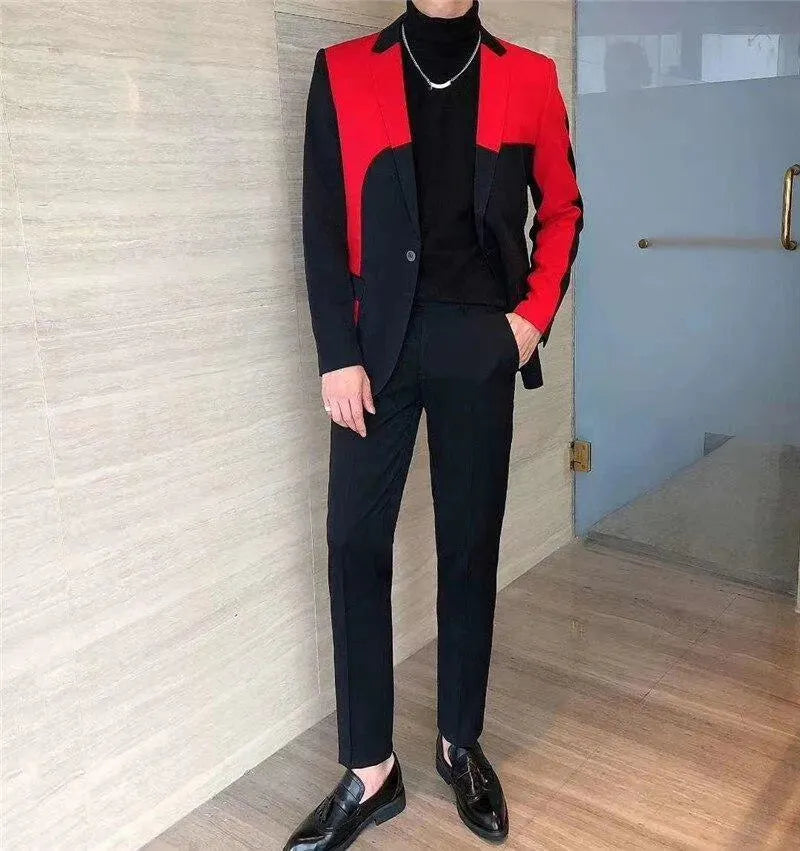 Patchwork Suit - Men's Suit - LeStyleParfait