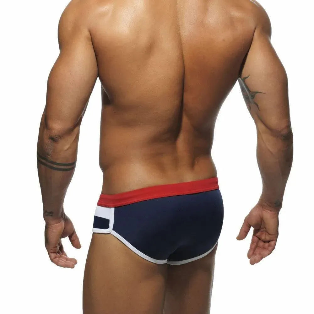Patchwork Swim Briefs For Men - Swim Brief - LeStyleParfait