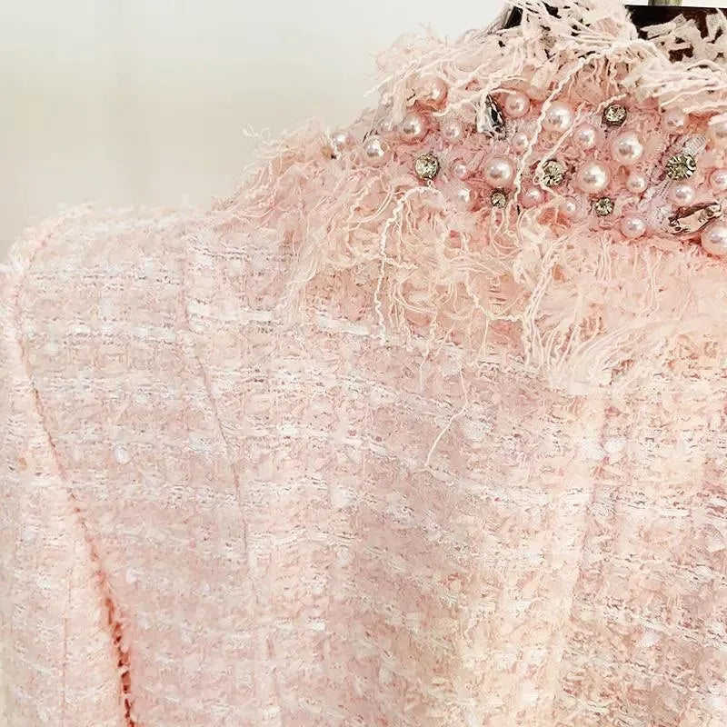 Pearl Tweed Blazer Women - Casual - Pearl - Tweed Blazer - LeStyleParfait