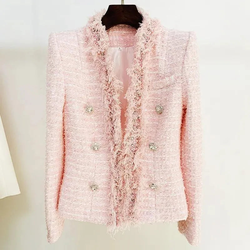 Pearl Tweed Blazer Women - Casual - Pearl - Tweed Blazer - LeStyleParfait