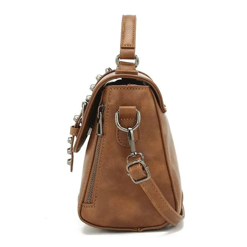 Pinned Leather Handbags - Handbag - LeStyleParfait