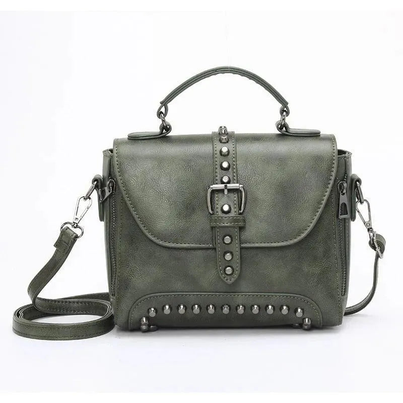 Pinned Leather Handbags - Handbag - LeStyleParfait