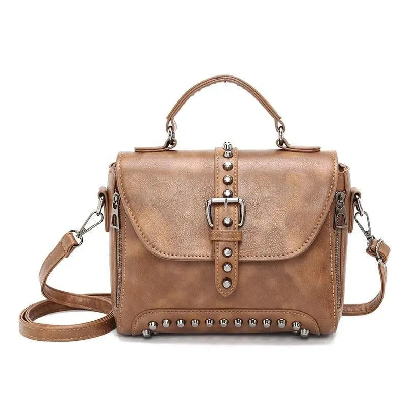 Pinned Leather Handbags - Handbag - LeStyleParfait