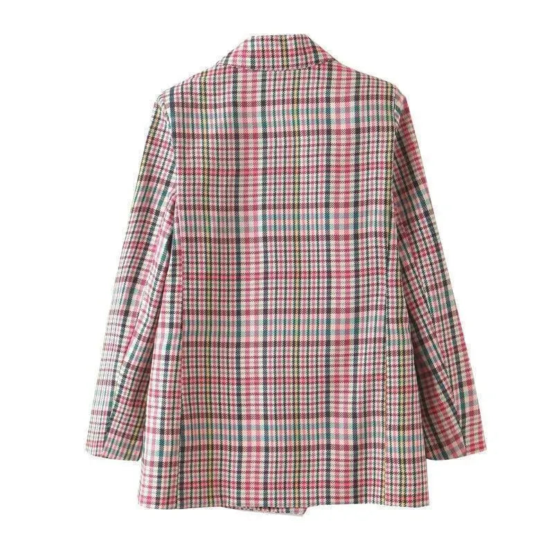 Plaid Mini Skirt Suit - Skirt Suit - LeStyleParfait