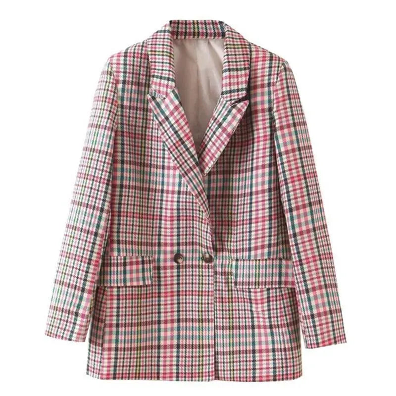 Plaid Mini Skirt Suit - Skirt Suit - LeStyleParfait