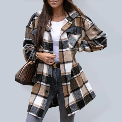 Plaid Shirt Jacket Women-Shirt Jacket-LeStyleParfait