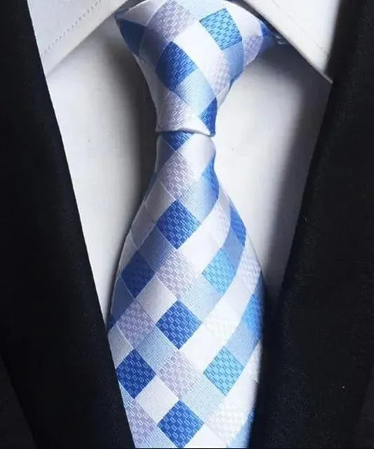 Plaid Striped Silk Men Neckties - Necktie | LeStyleParfait-Necktie