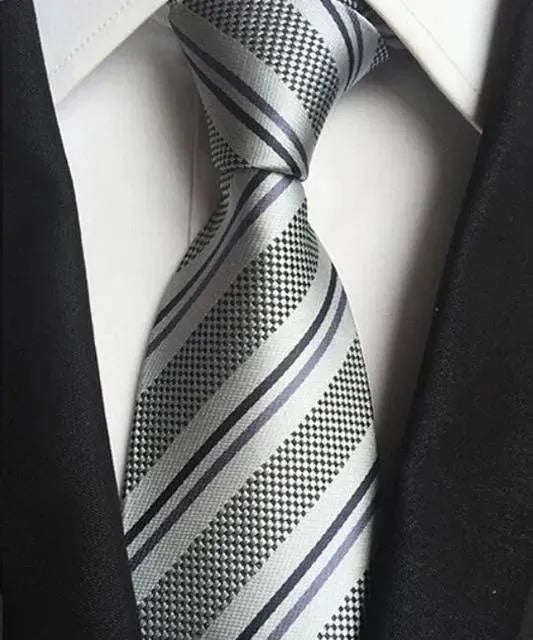 Plaid Striped Silk Men Neckties - Necktie | LeStyleParfait-Necktie
