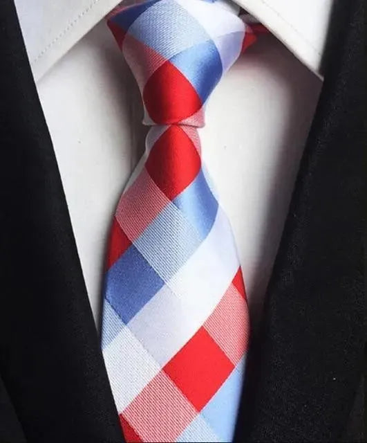 Plaid Striped Silk Men Neckties - Necktie | LeStyleParfait-Necktie