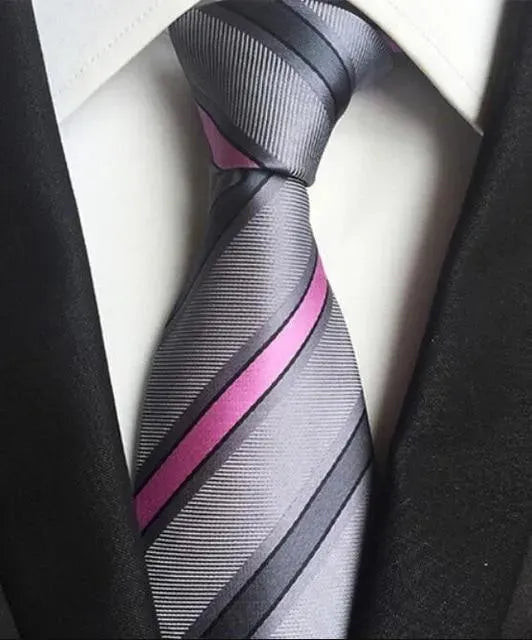 Plaid Striped Silk Men Neckties - Necktie | LeStyleParfait-Necktie