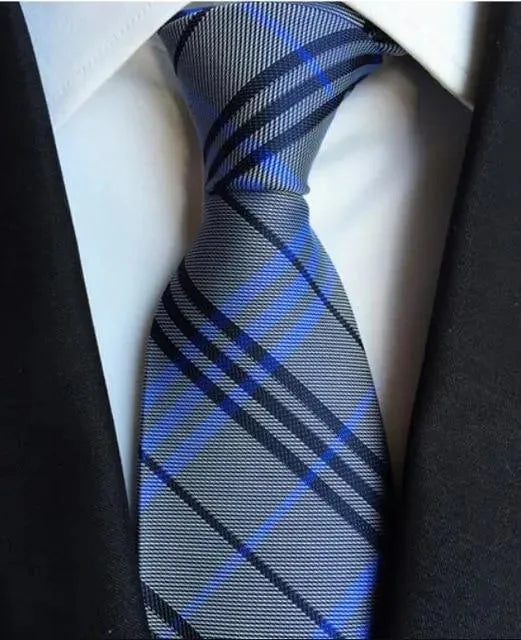 Plaid Striped Silk Men Neckties - Necktie | LeStyleParfait-Necktie