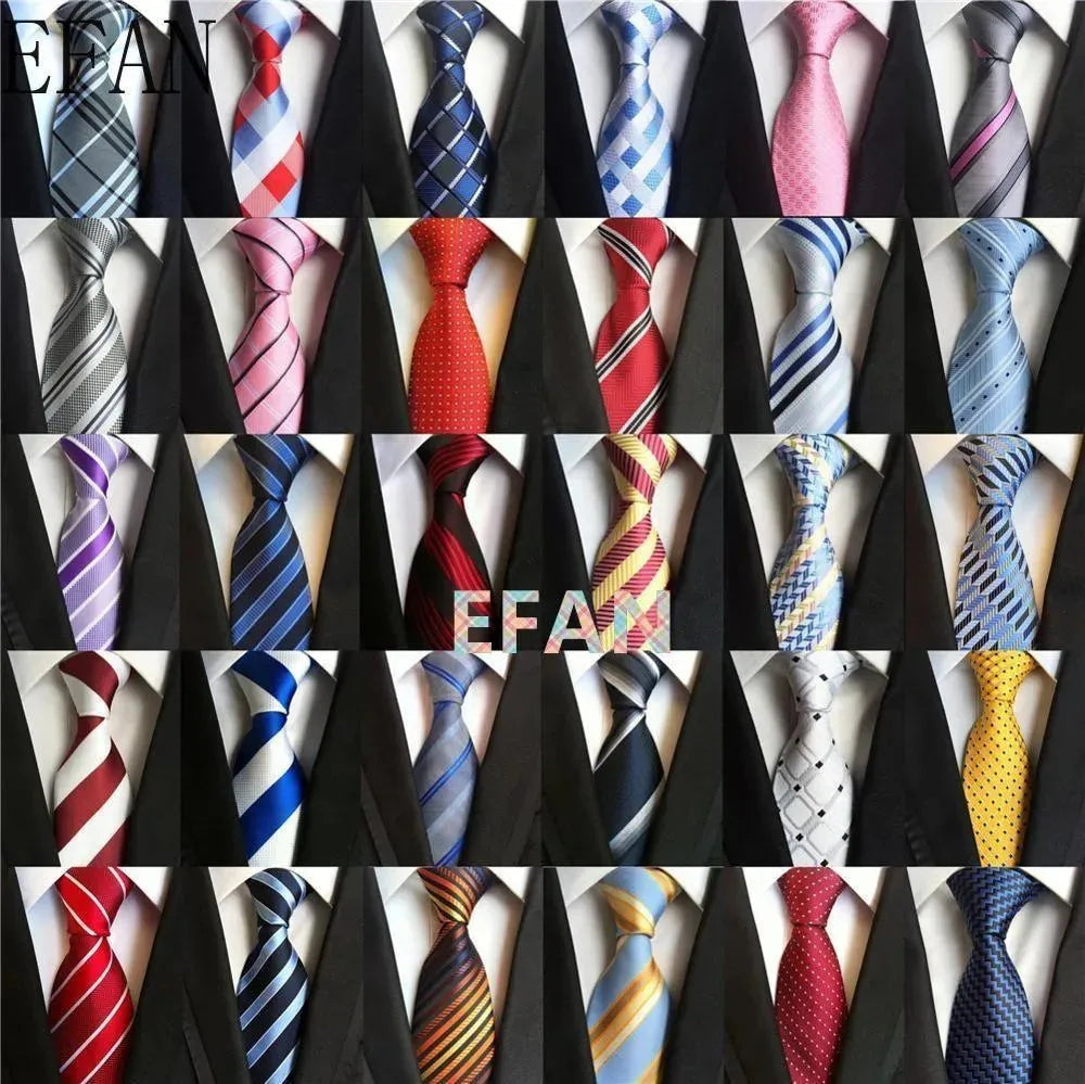 Plaid Striped Silk Men Neckties - Necktie | LeStyleParfait-Necktie