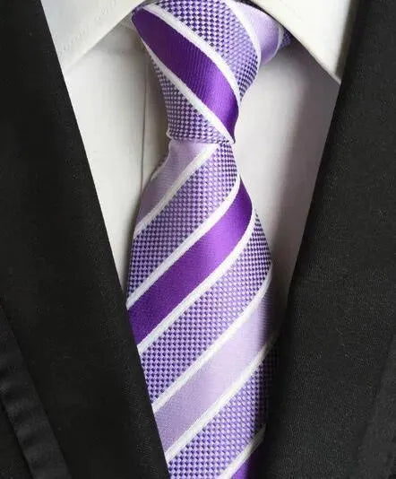 Plaid Striped Silk Men Neckties - Necktie | LeStyleParfait-Necktie