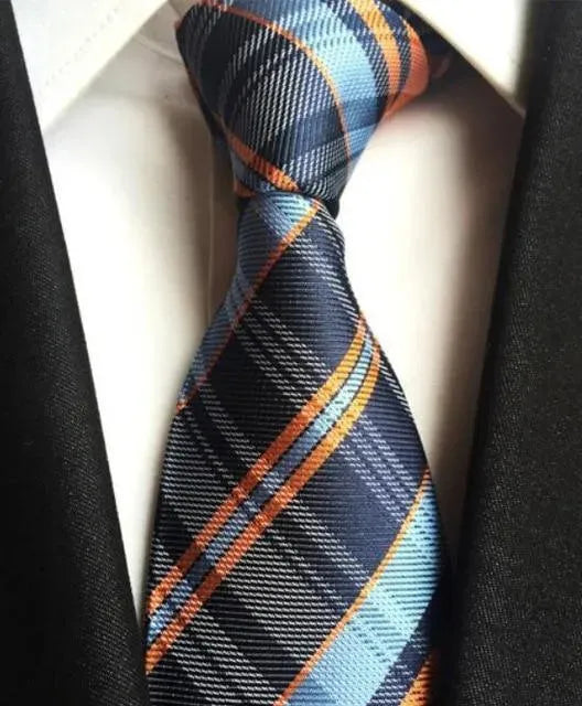 Plaid Striped Silk Men Neckties - Necktie | LeStyleParfait-Necktie