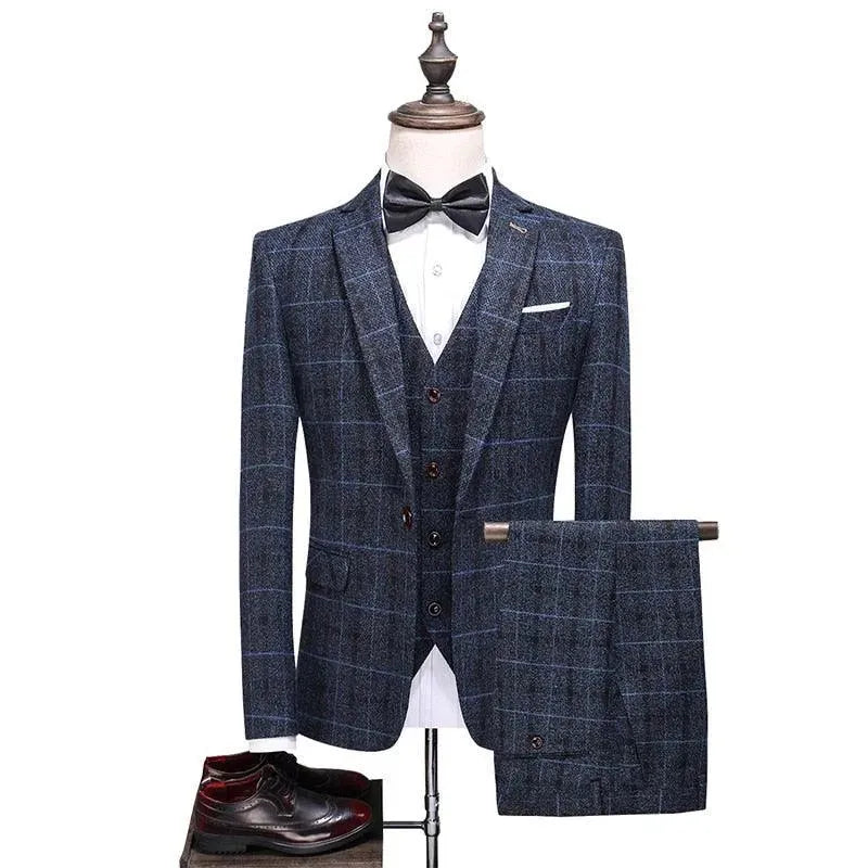 Plaid Suit - Three Piece Suit - Plaid Suit - LeStyleParfait