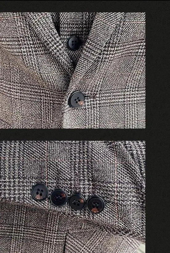 Plaid Three Piece Suit - Plaid Suit - LeStyleParfait