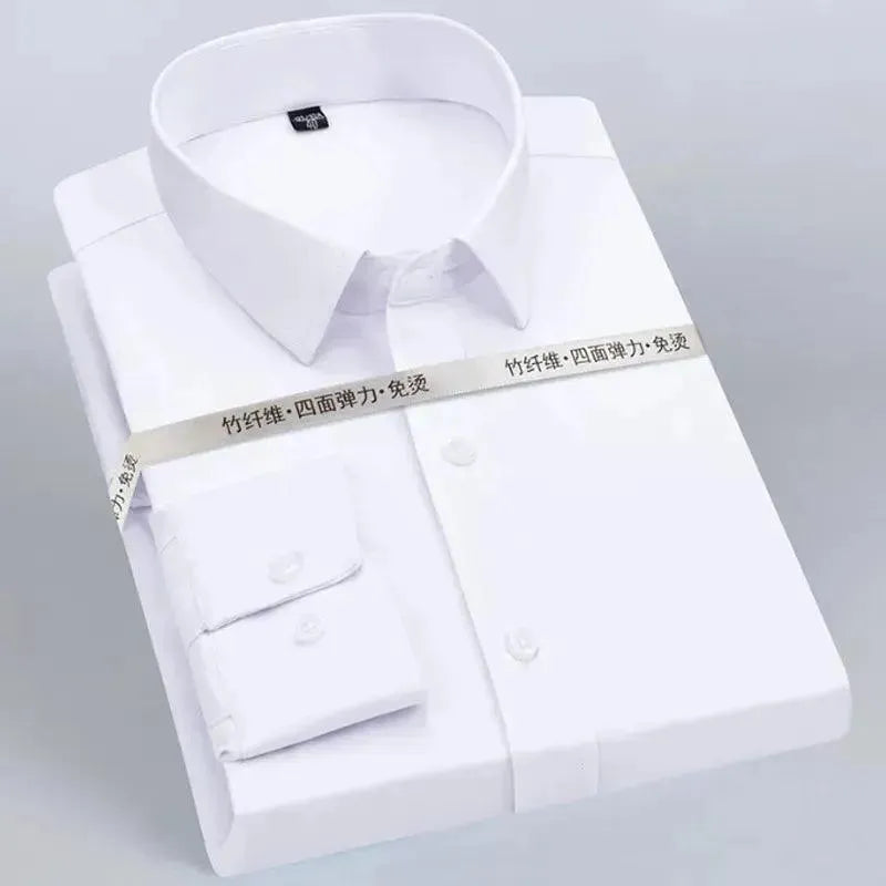 Plain Formal Men's Dress Shirt - Dress Shirt - LeStyleParfait